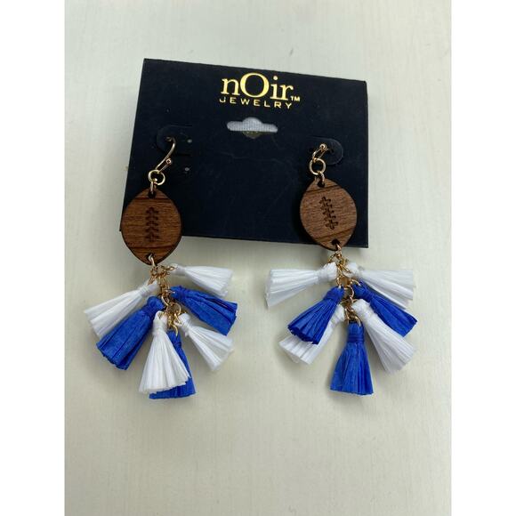 nOIr Football Earrings 5/20 - Picture 1 of 2